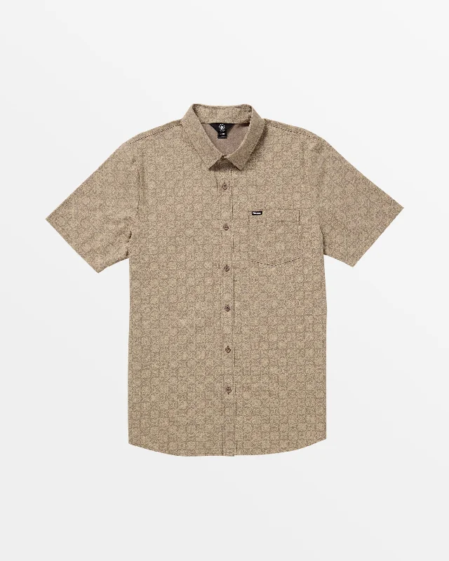 Final Clearance Warbler Short Sleeve Woven Top - Teak