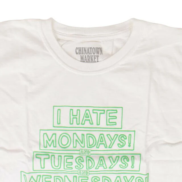 Low Price White & Green "I Hate" Short Sleeve T-Shirt