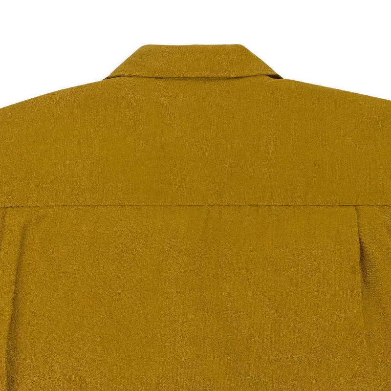 Shop and Save XOC TENCEL LONG SLEEVE MUSTARD BUTTON-DOWN SHIRT